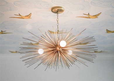Detailed view of a chandelier