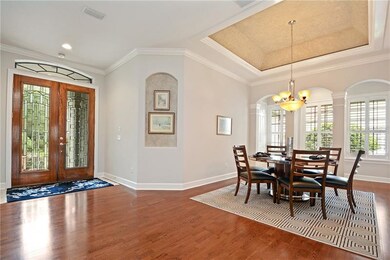 Double Door Glass Entry at Foyer - Dining Room