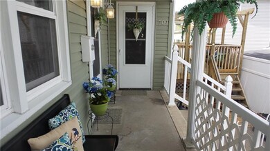 Relax on the covered front porch.