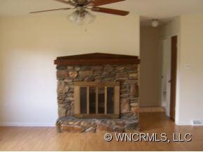 wood burning fireplace