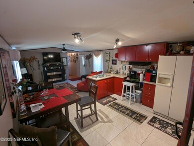 kitchen and living
