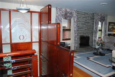 Custom entry with frosted art deco glass, cherry s