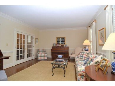 Living room w French doors