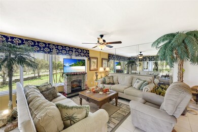 Living area featuring light tile patterned floors,