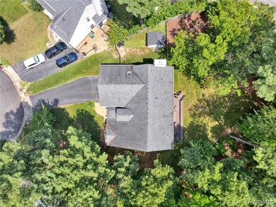 Birds eye view of property