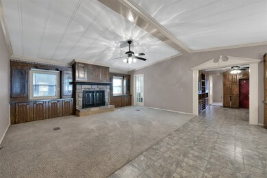 Wood burning fireplace