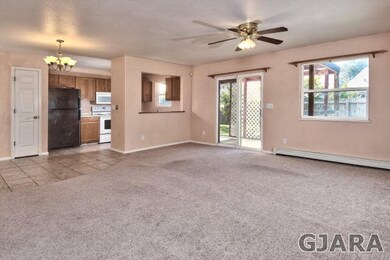 The large living room is just off the open galley 