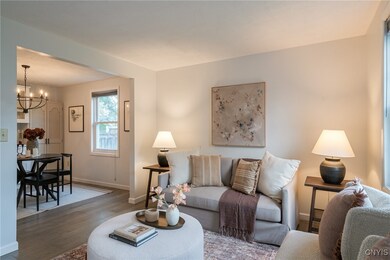 Front to back Living Room- Dining Room allows for