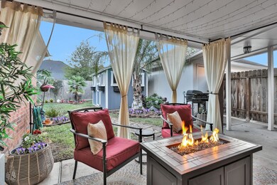 This cozy backyard offers ample space for relaxing