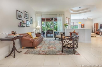 Living room with access to  patio overhang