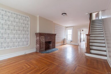 View of the living room from the front door