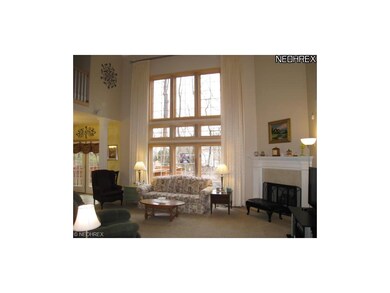 2 story great room with gas fireplace.
