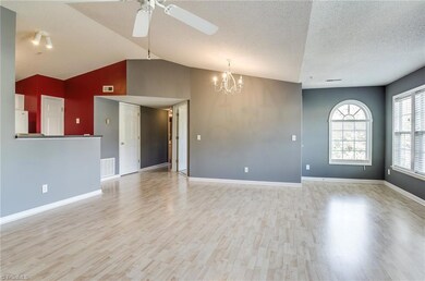 Vaulted ceilings bring added sophistication to this space.