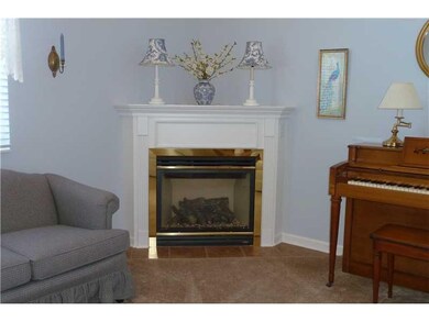 Living Room. Beautiful corner, gas log fireplace!