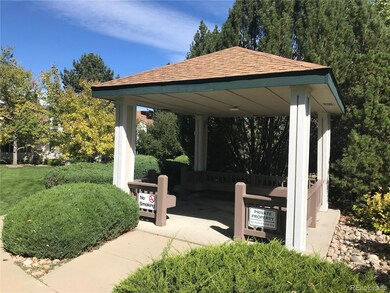 Gazebo in courtyard