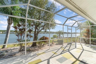 View of extended lanai with a lake view