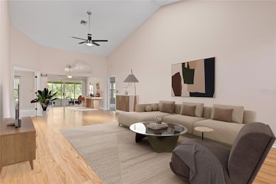 virtually staged living room