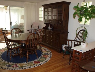 Dining room; notice the built in wine storage.