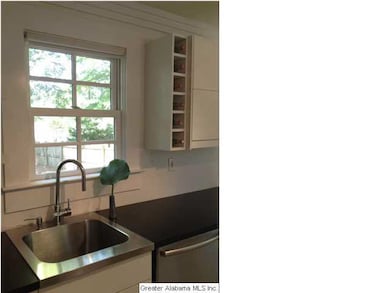 Deep stainless steel sink.