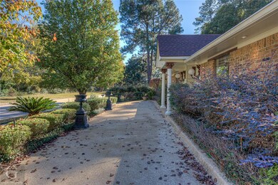 Circle drive in front of house.