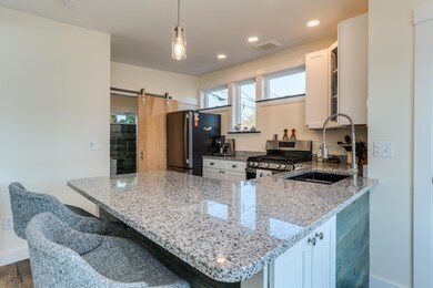 Granite countertops in kitchen
