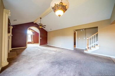 Looking from dining room thru living room into sun