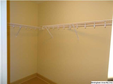 The master closet is big enough to hold a chest of