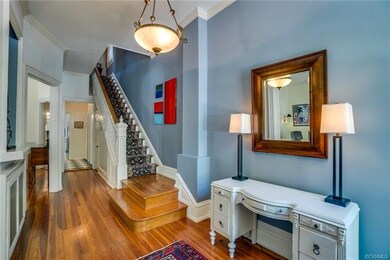 Heart of Pine Floors grace the Center Hall Foyer a