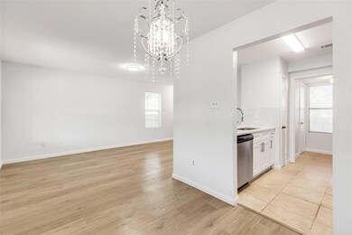 Kitchen with stainless steel dishwasher, white ca