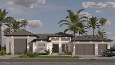 View of front facade featuring a garage