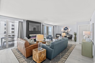 Living room featuring wood-type flooring