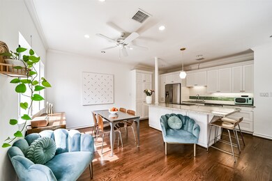 Stylish kitchen boasting abundant cabinet space an