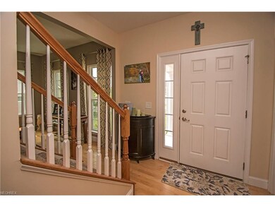 Open staircase and light colors allow for lots of 