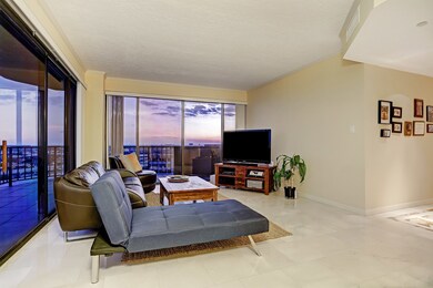 Floor to ceiling windows throughout the condo offe
