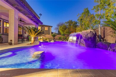 Pool featuring ceiling fan