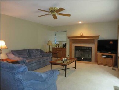 The kitchen extends to main floor family room with