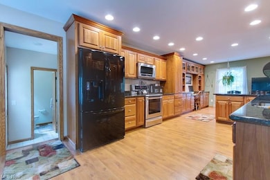 All appliances stay in this enormous, well lit kit