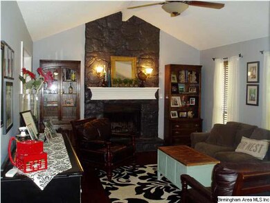 stone fireplace
