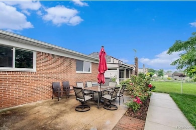 View of patio with outdoor dining space