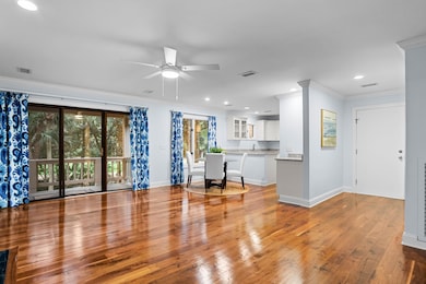 Open concept living dining room