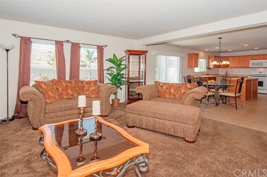View from Family room to informal dining & kitchen