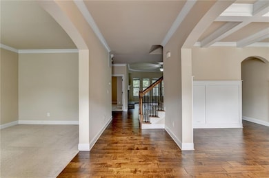 Foyer with arched walkways