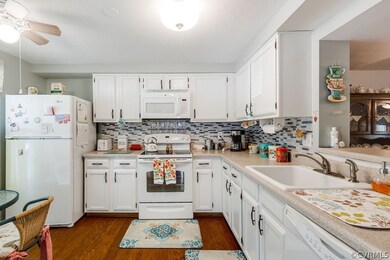 Kitchen open to the dining area