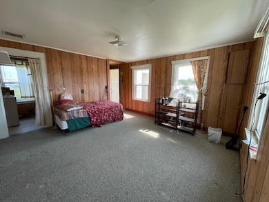 living room w/access to laundry area