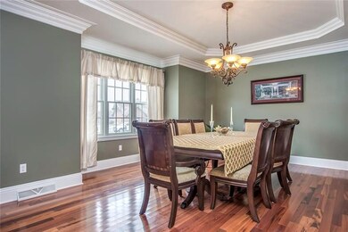 Dining Room with  Trey Ceiling and Three Piece Crown Molding.  Just Gorgeous!