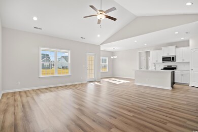 Unfurnished living room with light hardwood / wood