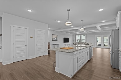 Kitchen featuring a sink, appliances with stainles