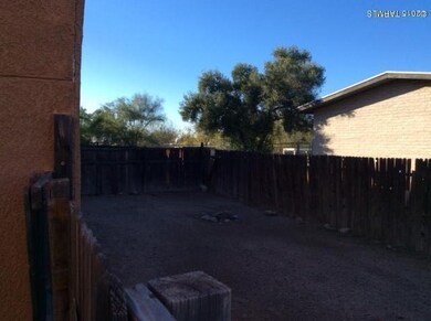 Back yard fenced in