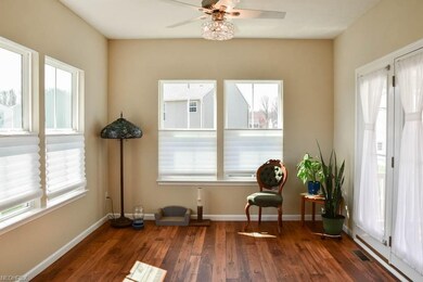 Dining room leading to porch.