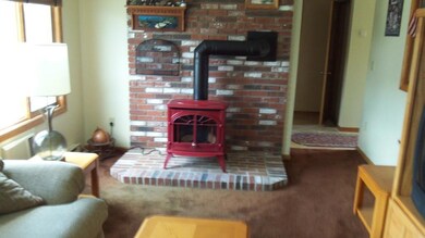 Living Room with gas Stove